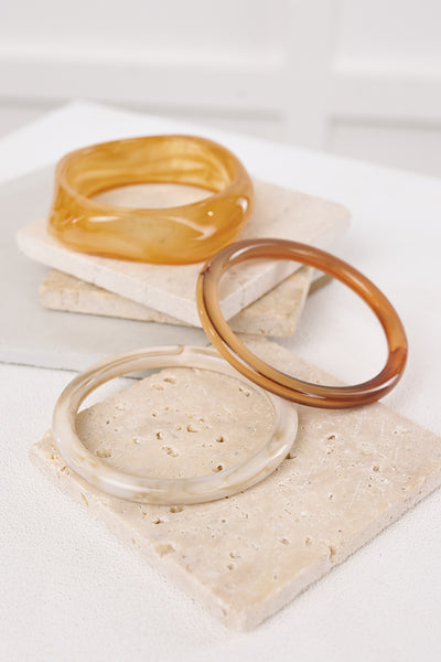 Whimsy Wins Three Piece Chunky Bangle Set (Multi) - NanaMacs