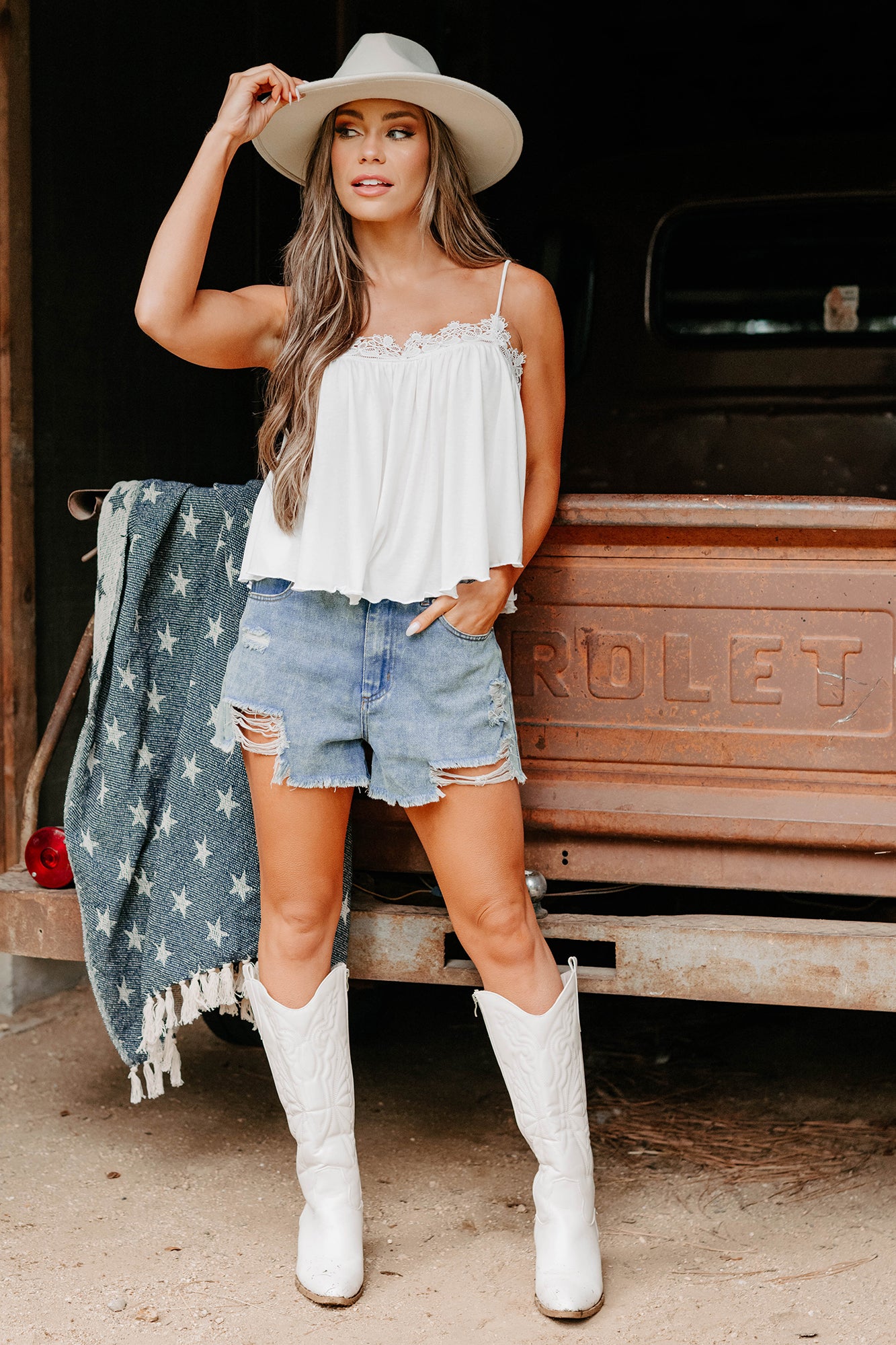 Lavender Dreams Crochet Lace Cami Top (Off White) · NanaMacs