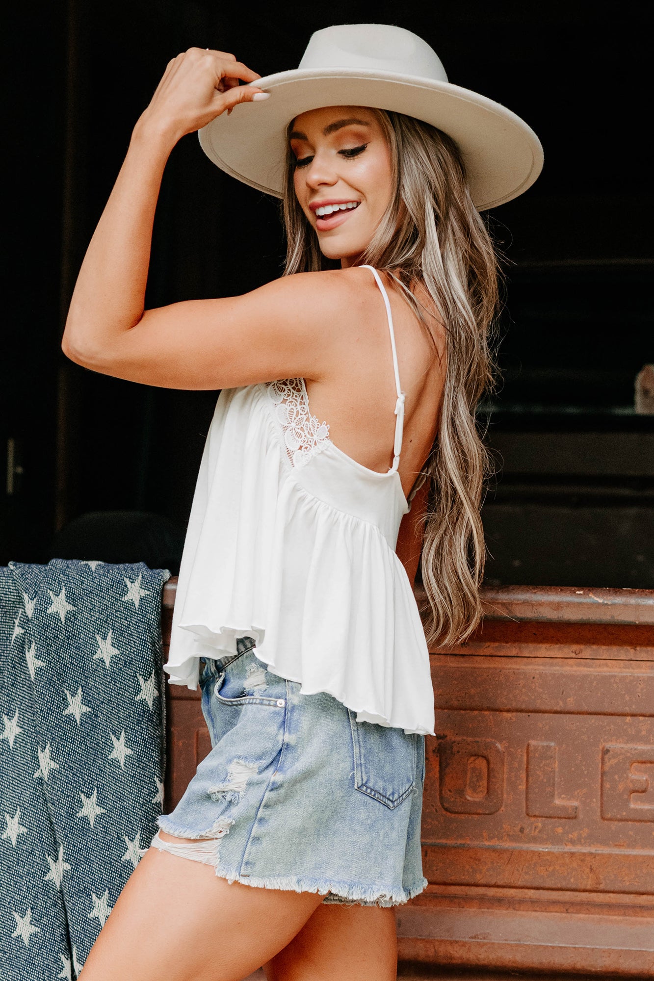 Lavender Dreams Crochet Lace Cami Top (Off White) · NanaMacs