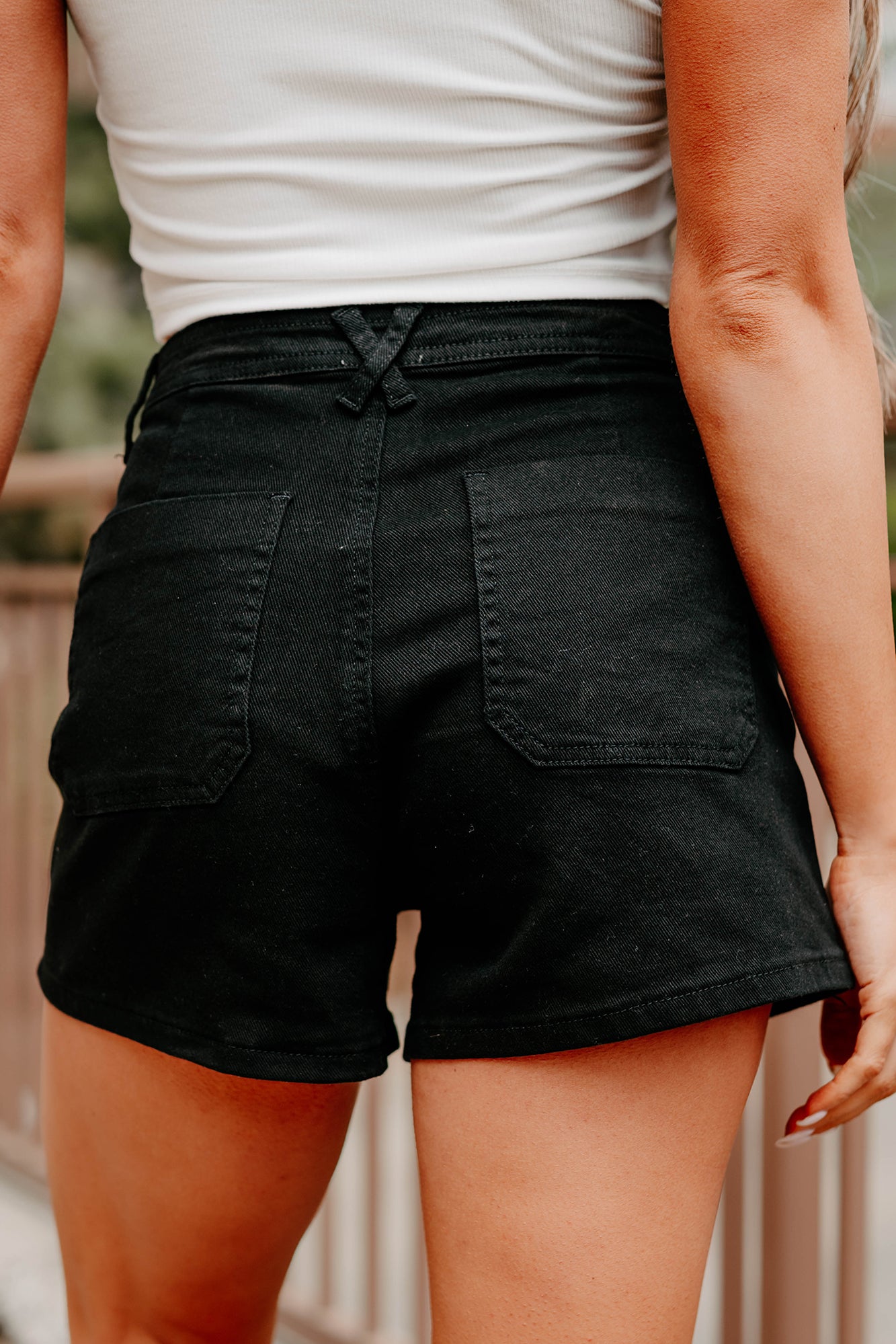 Exploring More High Rise Denim Shorts (Black) · NanaMacs