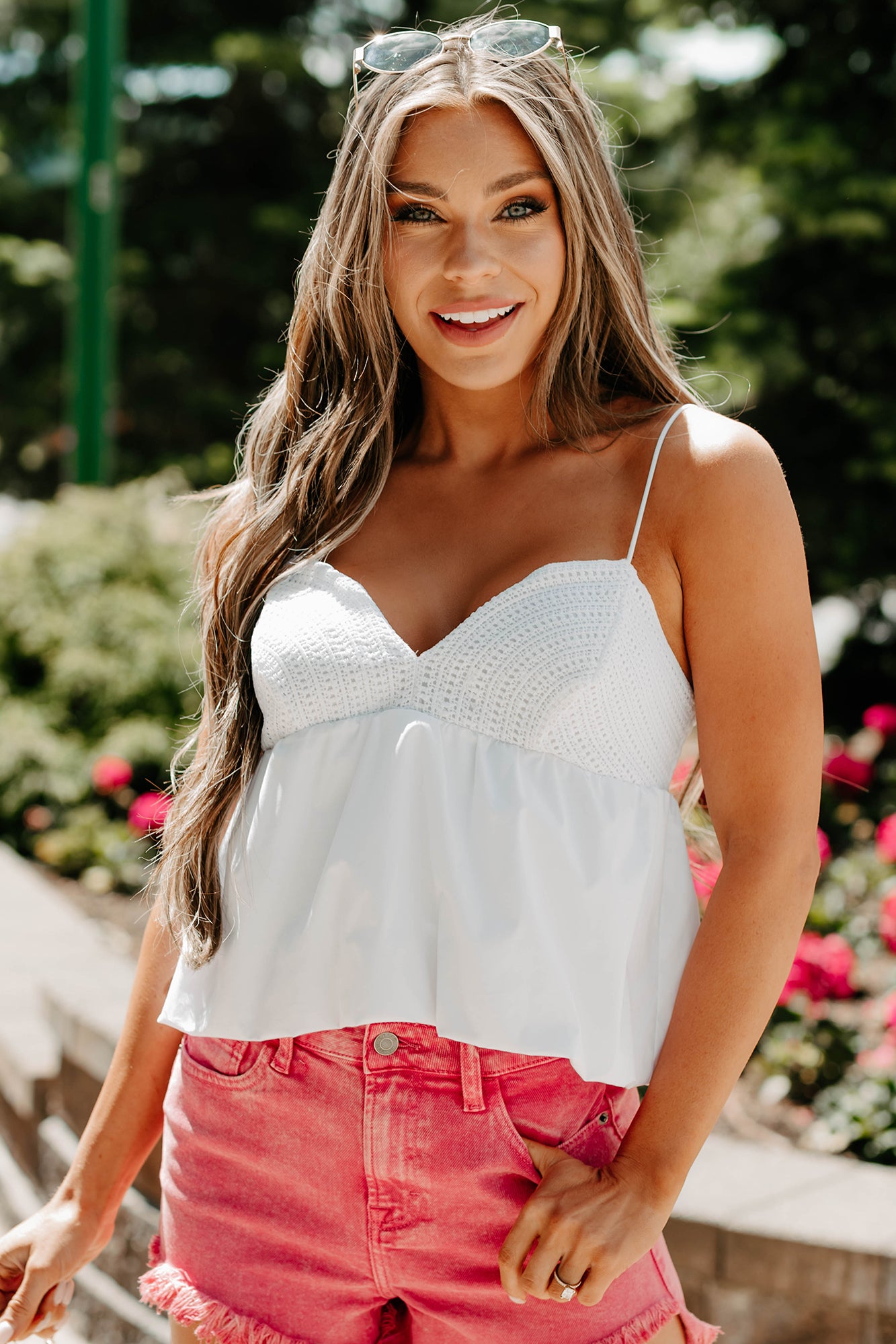 Tangled In You Crochet Bubble Tank (White) - NanaMacs