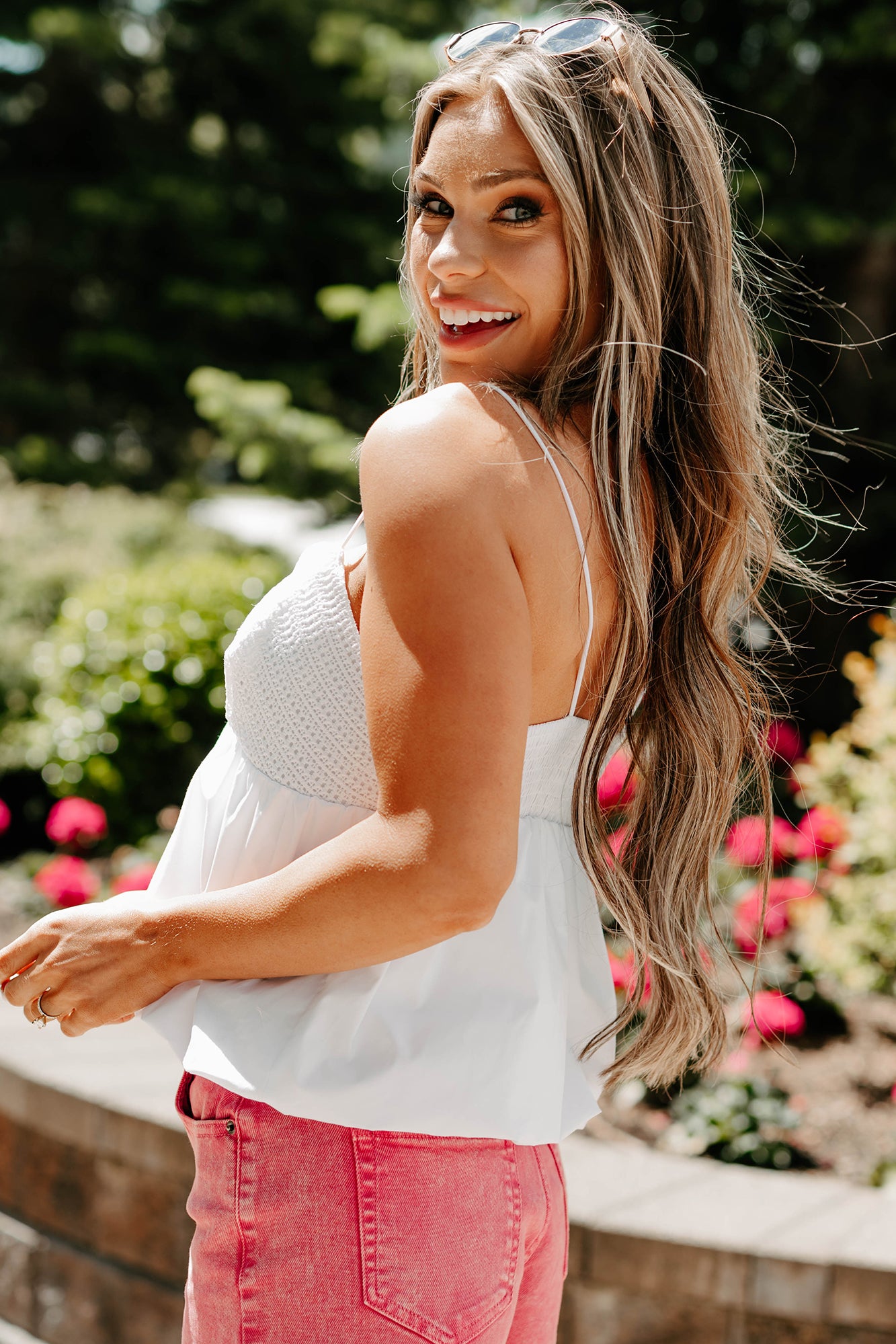 Tangled In You Crochet Bubble Tank (White) - NanaMacs