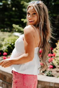 Tangled In You Crochet Bubble Tank (White) - NanaMacs