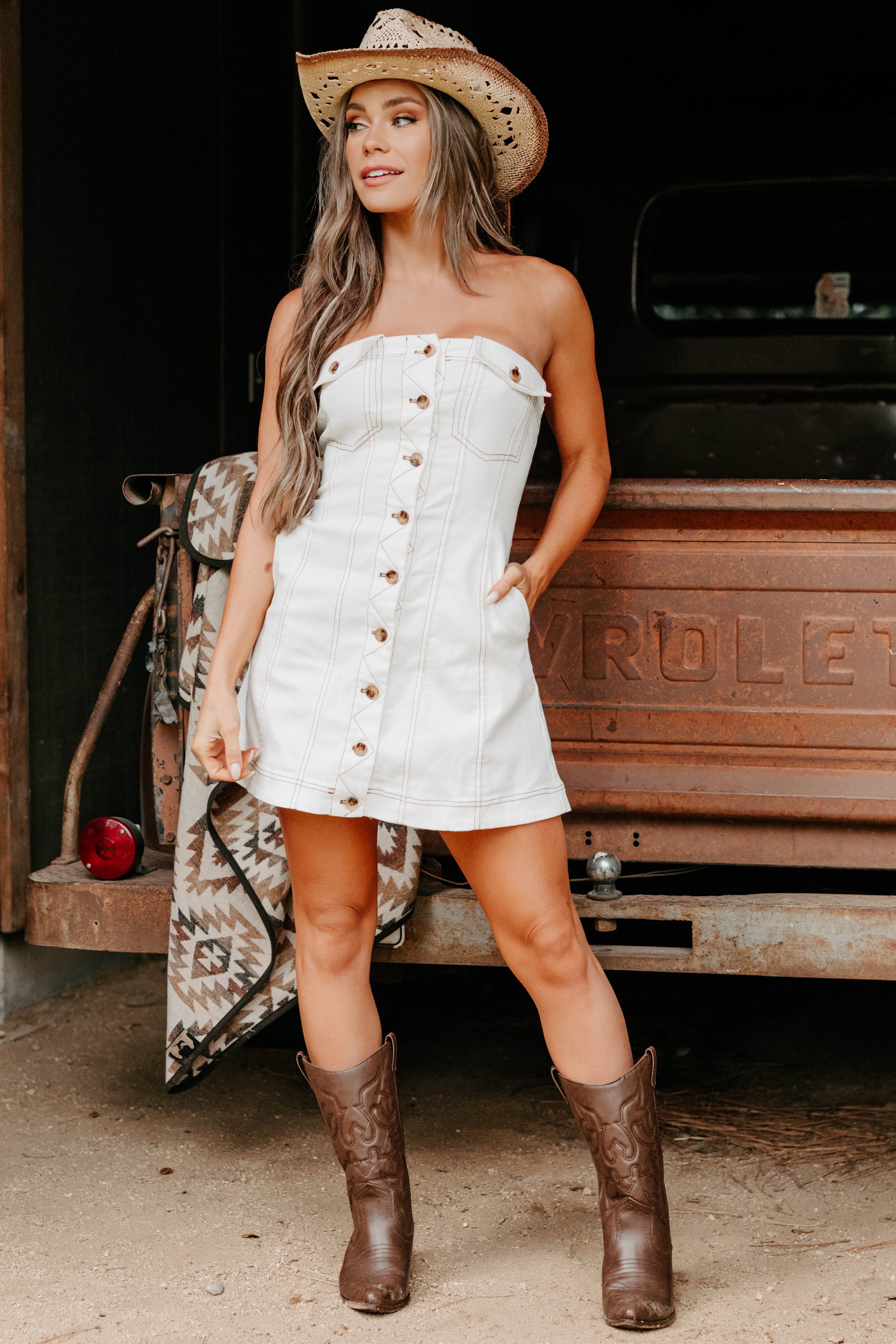 denim white dress Savannah Mini in Denim never goes out of stylemake it yours today Women's In Her Element Strapless