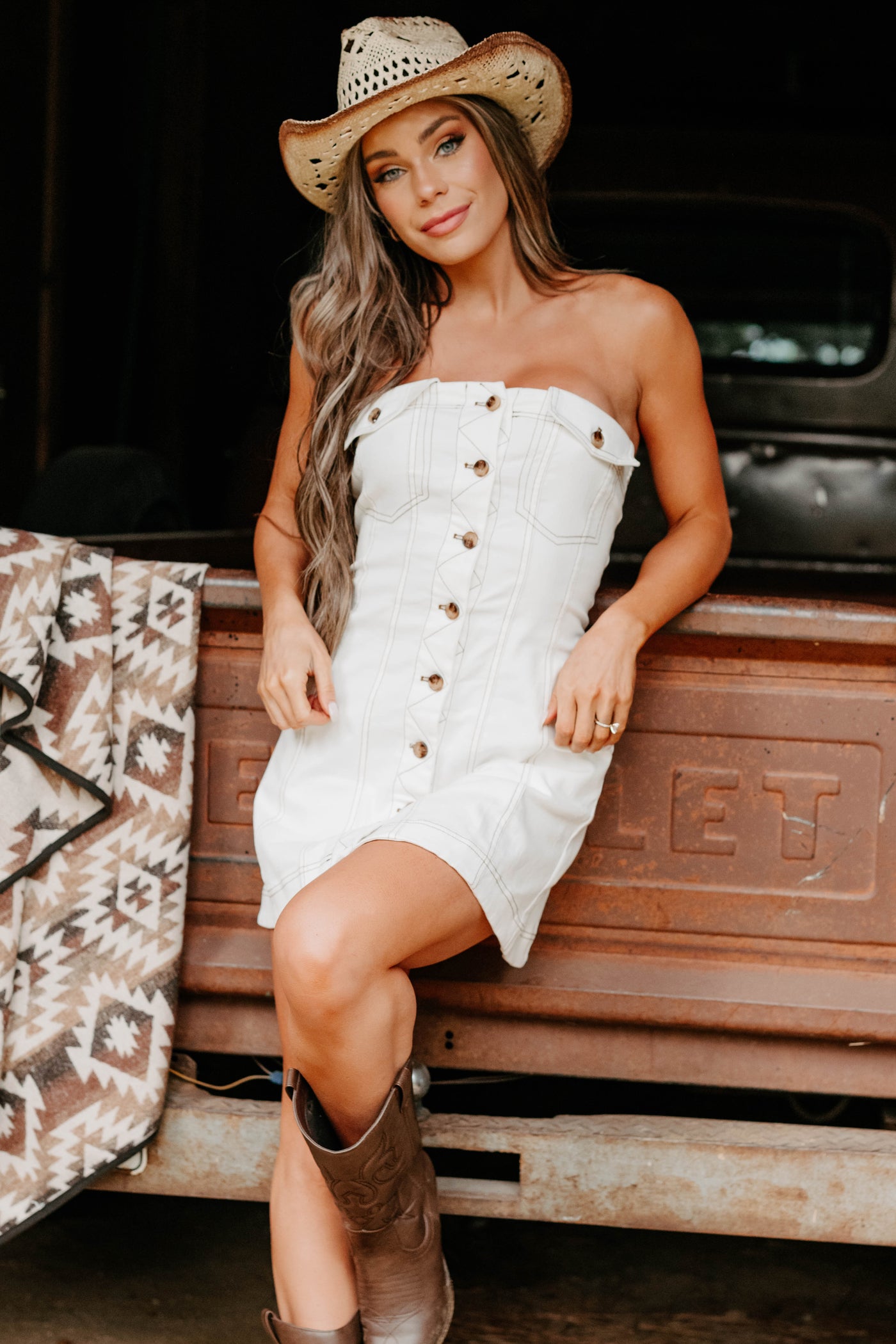 element denim dress Element PINAFORE - Denim dress - blue