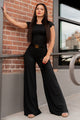 Staying Out Later Twist-Back Jumpsuit (Black) - NanaMacs