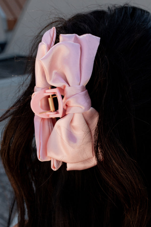 Bloom With Purpose Bow Claw Clip (Pink) - NanaMacs