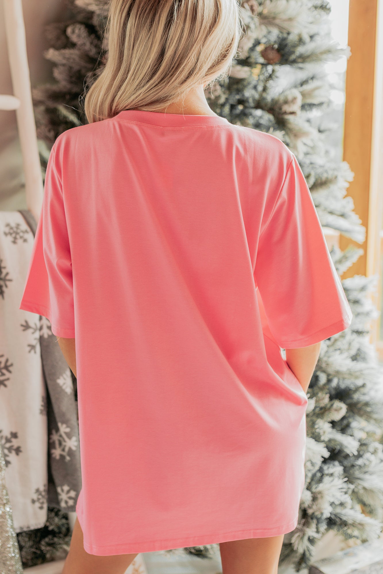 Little Soldiers Sequin Nutcracker T-Shirt Dress (Pink) - NanaMacs