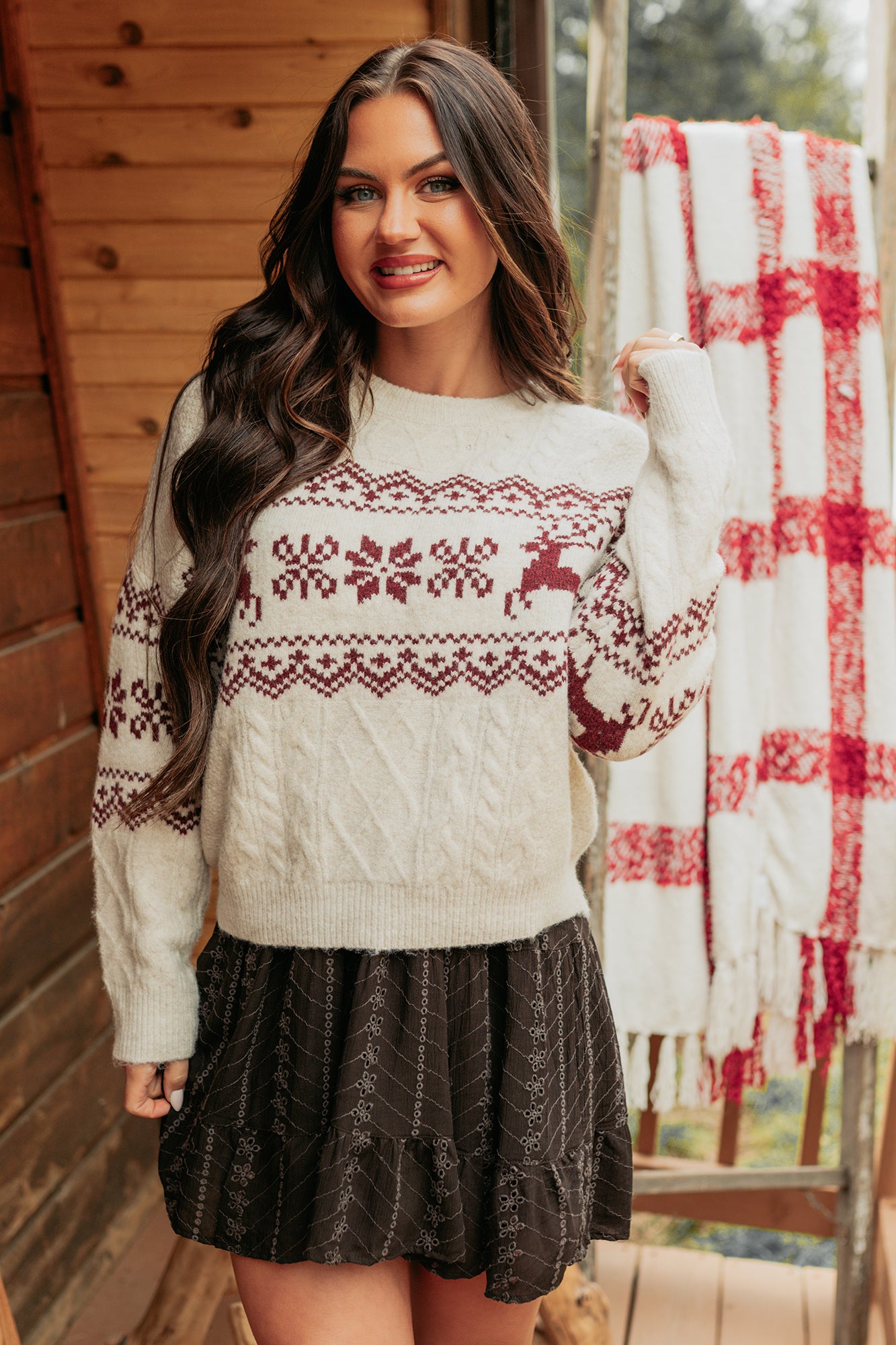 Excited For Snow Fair Isle Sweater (Ivory) - NanaMacs