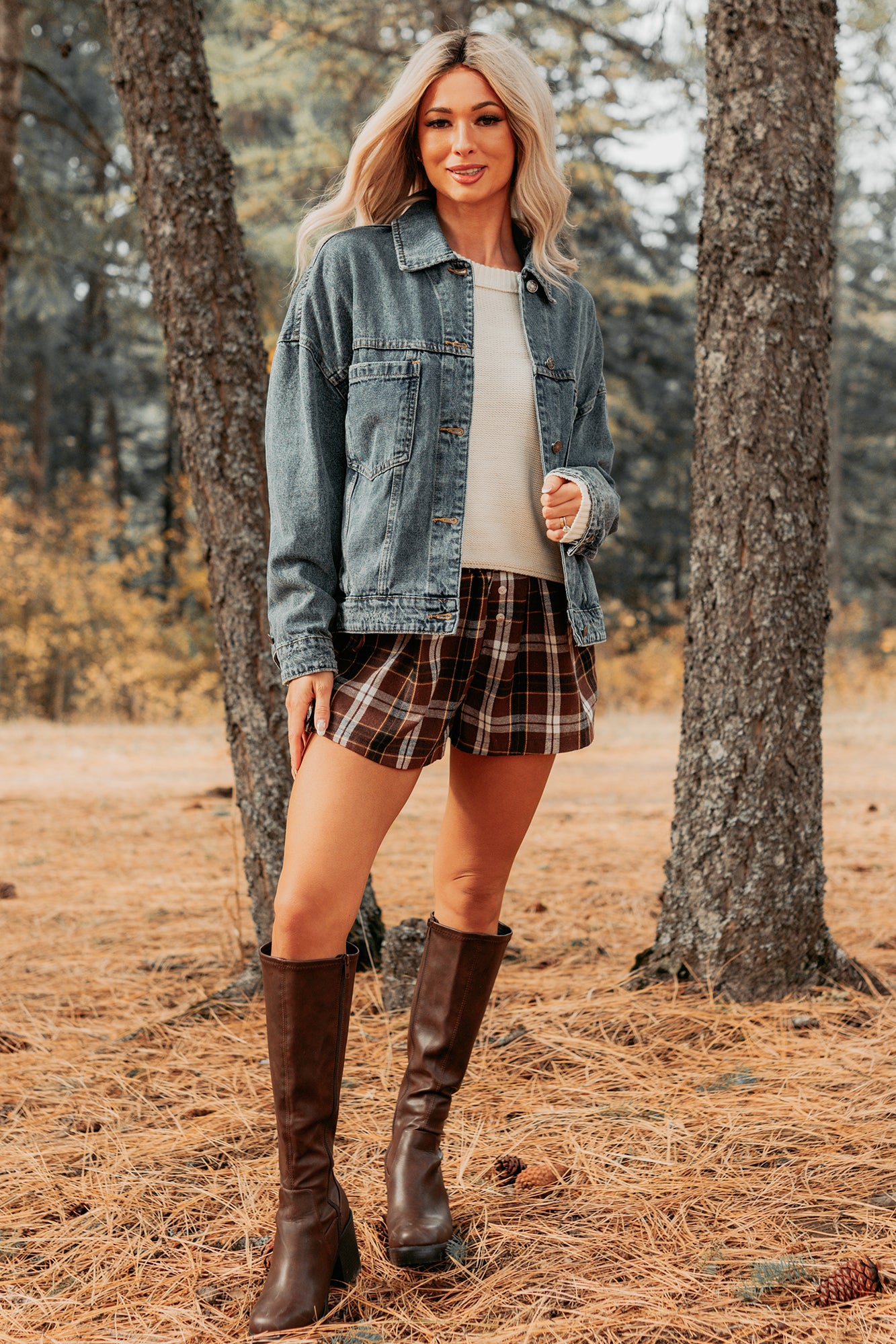 Backroad Wishes Washed Denim Jacket (Medium Wash) · NanaMacs