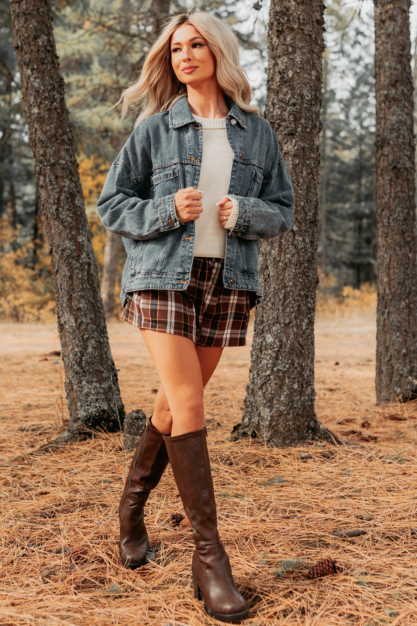 Backroad Wishes Washed Denim Jacket (Medium Wash) - NanaMacs