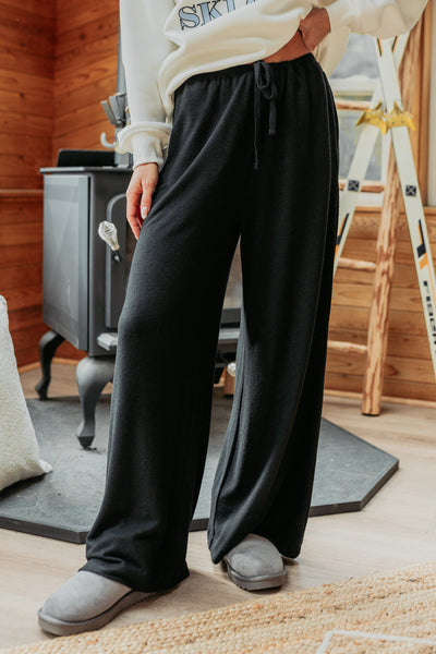 Chasing Calm Relaxed Wide Leg Pants (Black) - NanaMacs
