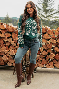Life At Ease Fair Isle Knit Sweater (Forest) - NanaMacs