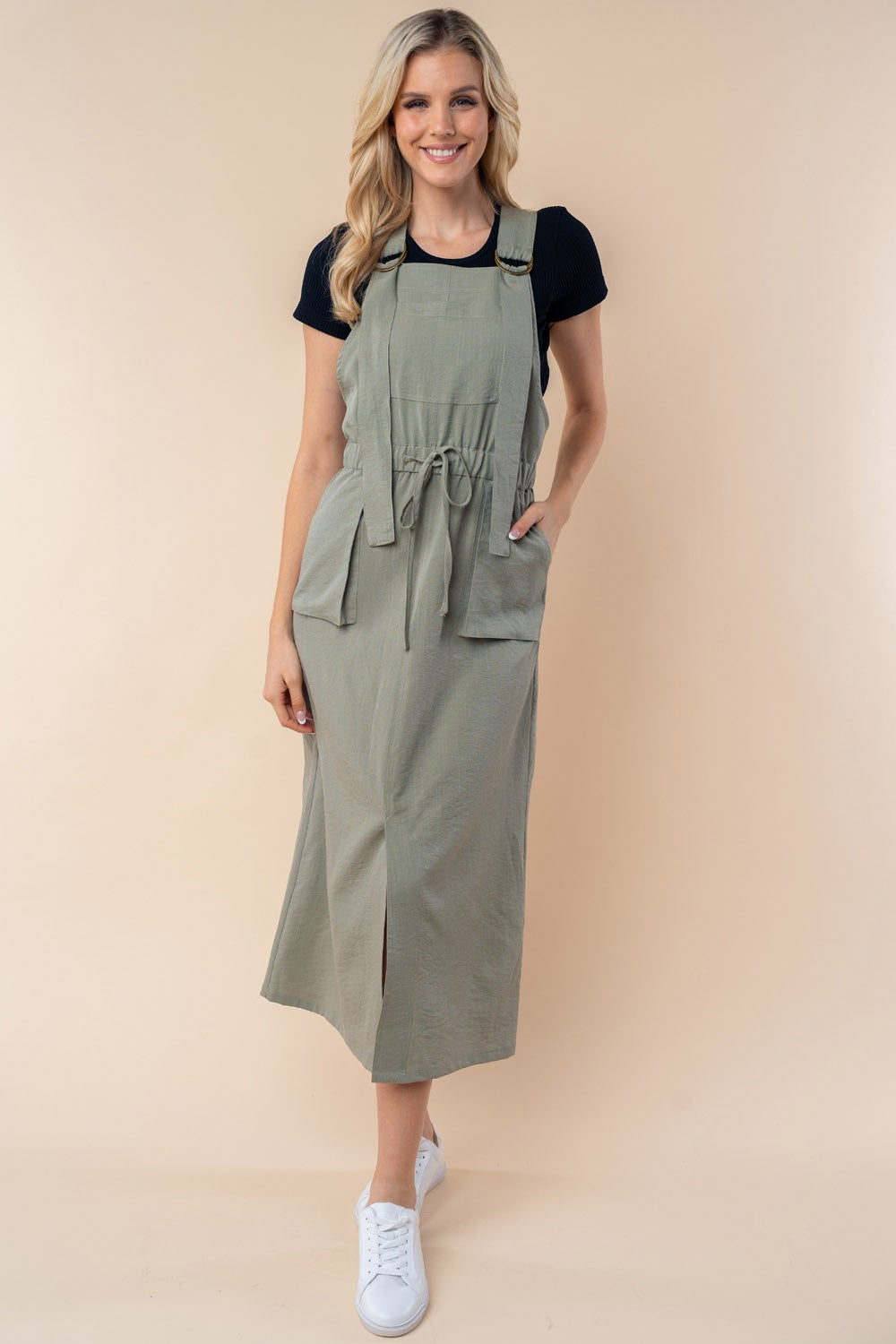 Maysen Overall Dress (Sage) - NanaMacs