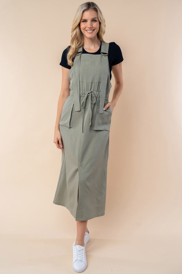 Maysen Overall Dress (Sage) - NanaMacs