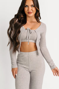 Friendly Reminder Three Piece Lounge Set (Grey) - NanaMacs