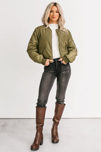 Call This Love Windbreaker Jacket (Olive) - NanaMacs