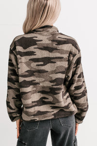 Refined Reign Camo Print Pullover (Grey) - NanaMacs