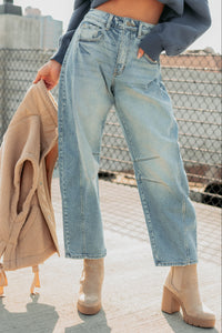 Colette Mid Rise Barrel Cello Jeans (Vintage Medium) - NanaMacs