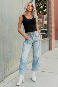 Bed Of Roses Ribbed Lace Trim Tank Top (Black) - NanaMacs