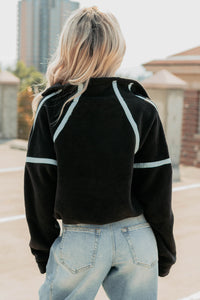 Simple Comfort Half-Zip Fleece Pullover (Black) - NanaMacs