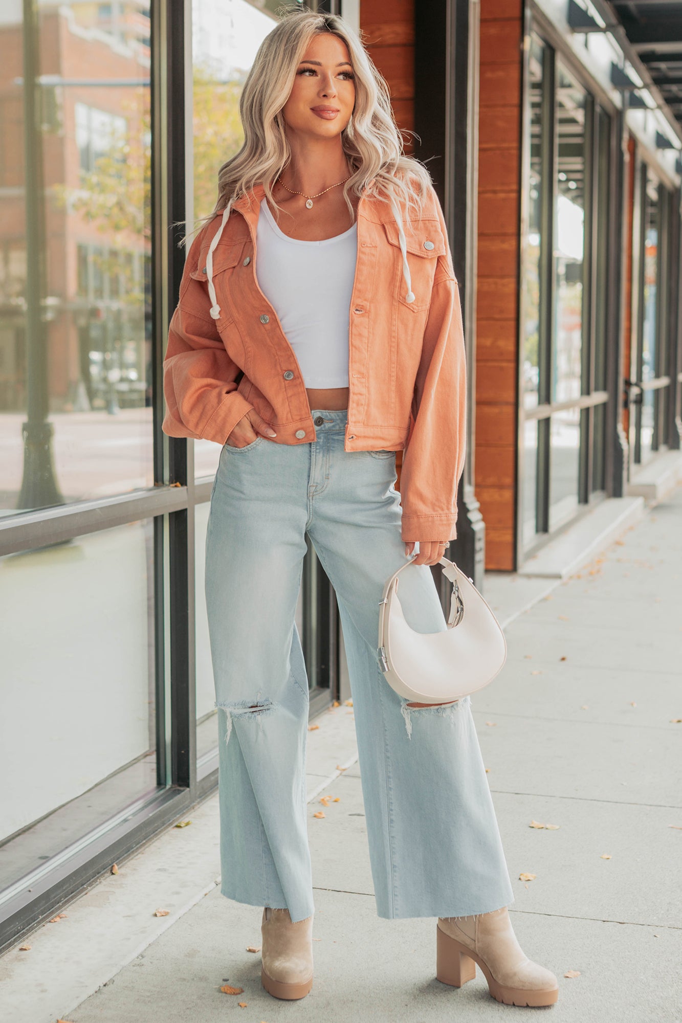 Vivienne Wide Leg Ripped Hidden Jeans (Light) - NanaMacs