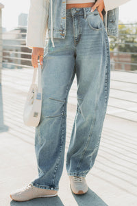 Ardin Mid Rise Barrel Cello Jeans (Medium) - NanaMacs