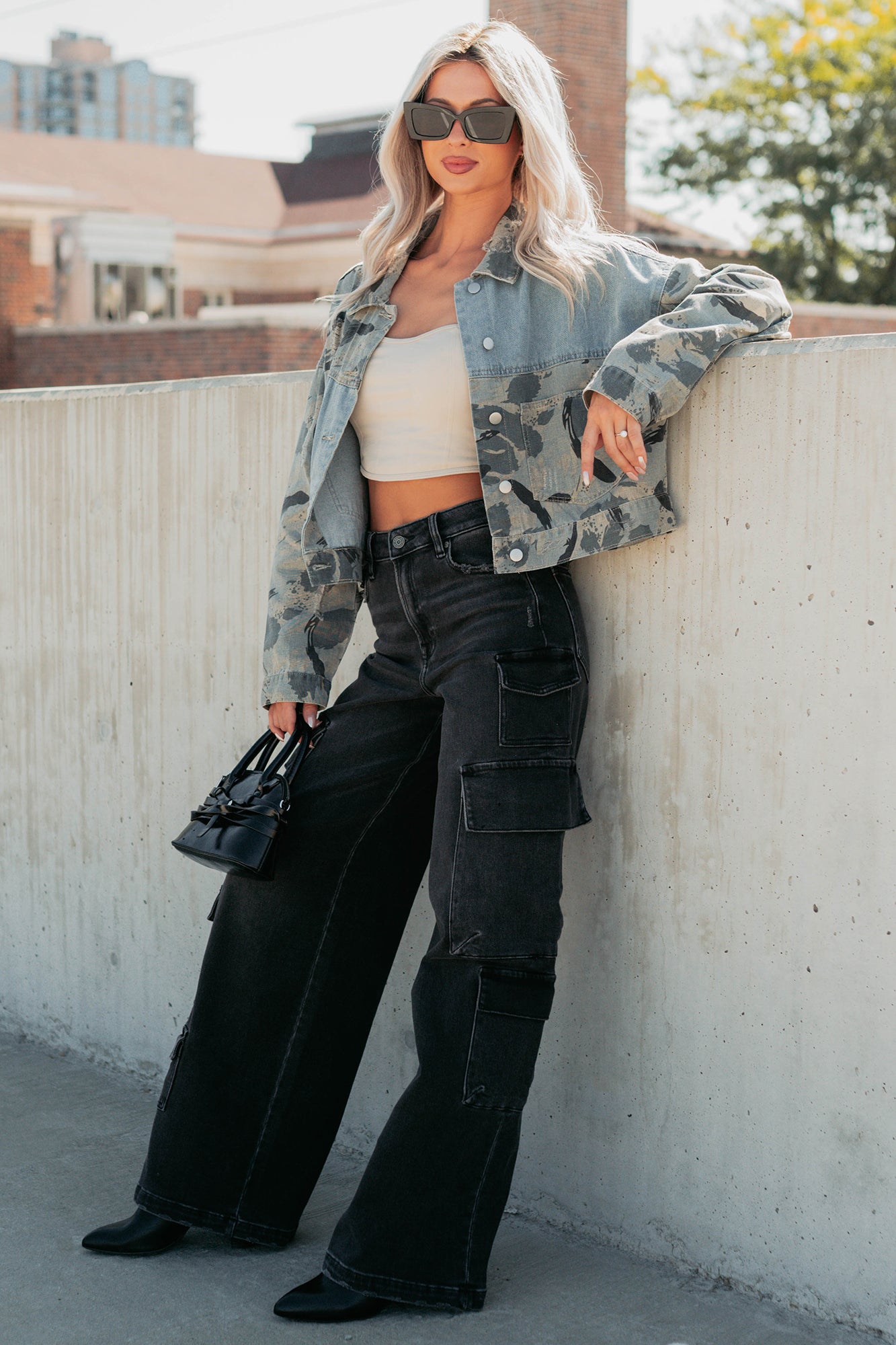 Built To Win Distressed Denim POL Jacket (Vintage Camo) - NanaMacs