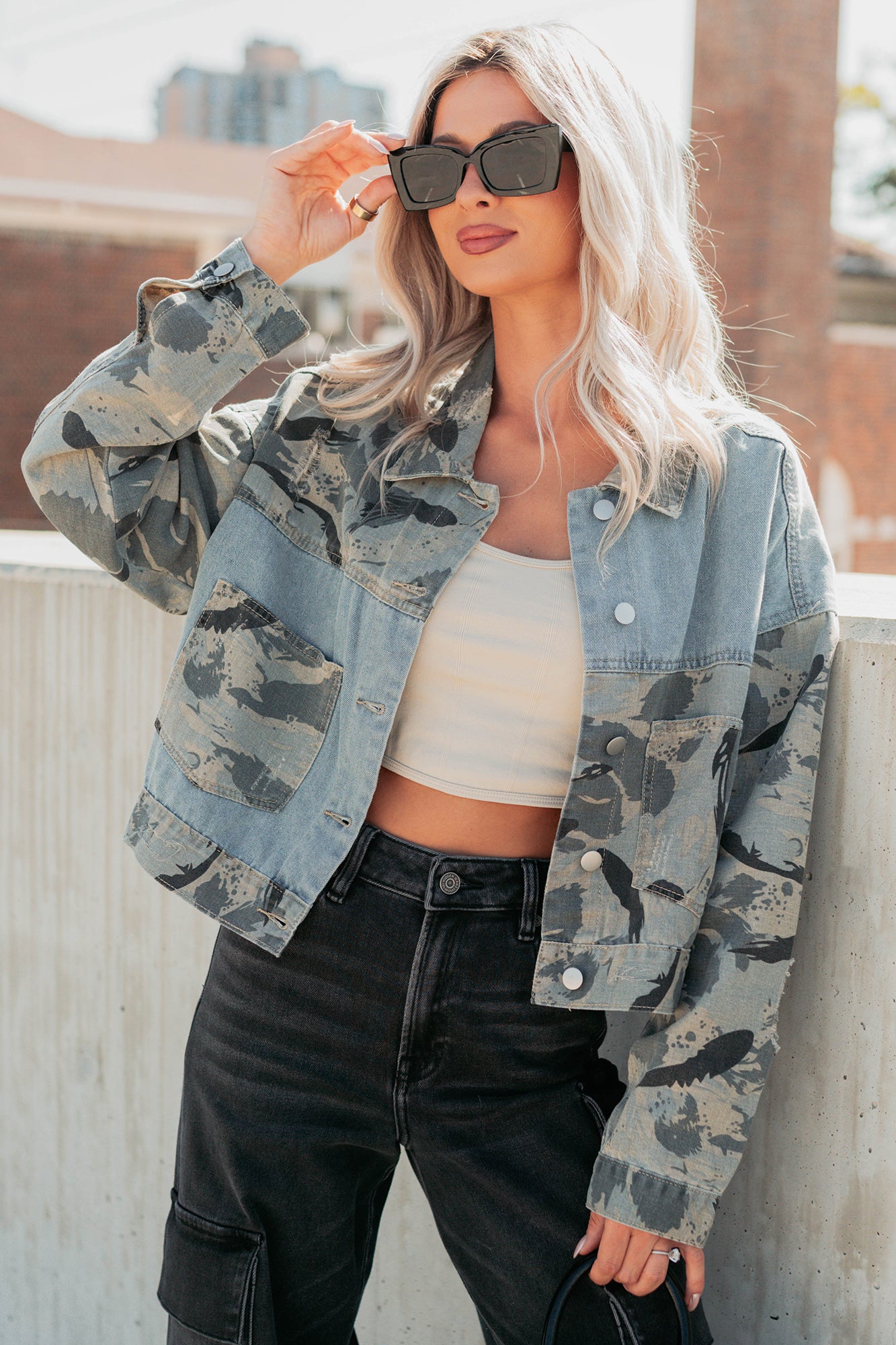 Built To Win Distressed Denim POL Jacket (Vintage Camo) · NanaMacs