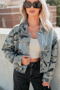 Built To Win Distressed Denim POL Jacket (Vintage Camo) - NanaMacs