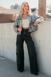 Built To Win Distressed Denim POL Jacket (Vintage Camo) - NanaMacs