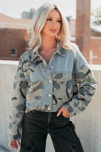 Built To Win Distressed Denim POL Jacket (Vintage Camo) - NanaMacs