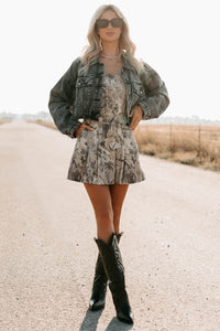 On The Loose Washed Denim Crop Jacket (Black) - NanaMacs