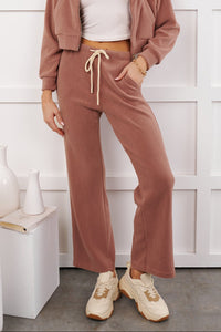 Hey Cutie Fleece Sweatpants (Wood Rose) - NanaMacs