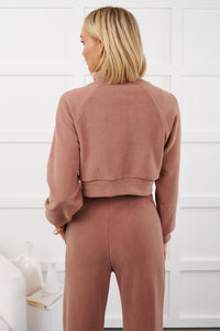 Hey Cutie Fleece Sweatpants (Wood Rose) - NanaMacs