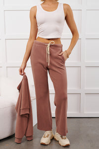 Hey Cutie Fleece Sweatpants (Wood Rose) - NanaMacs