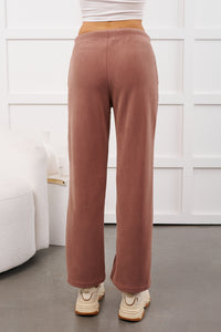 Hey Cutie Fleece Sweatpants (Wood Rose) - NanaMacs