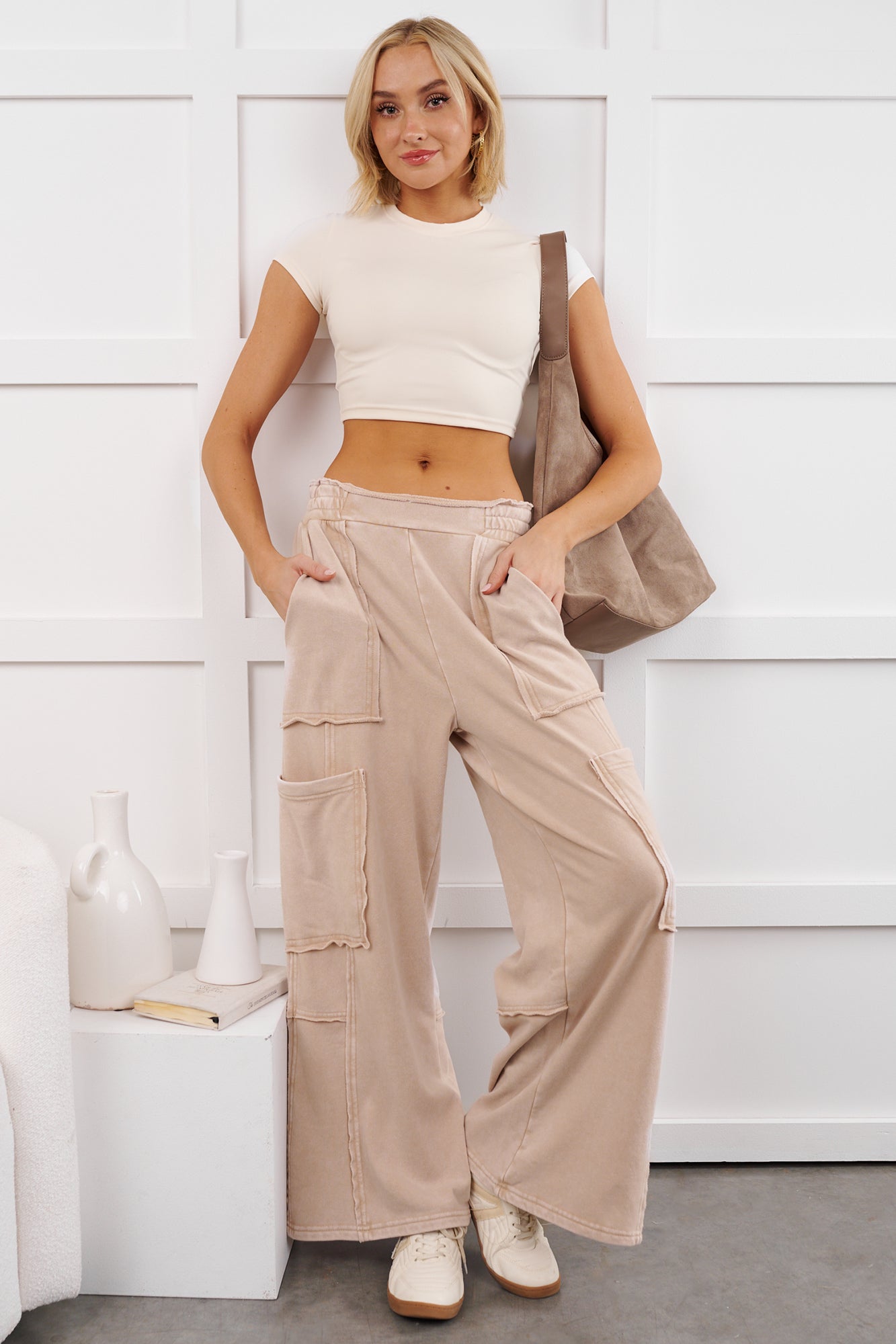 Off The Hook Short Sleeve Crop Top (Matte Pearl)