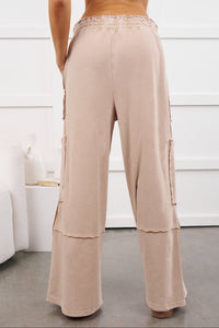Mellow Hours Cargo Wide Leg Lounge Pants (Dark Taupe) - NanaMacs