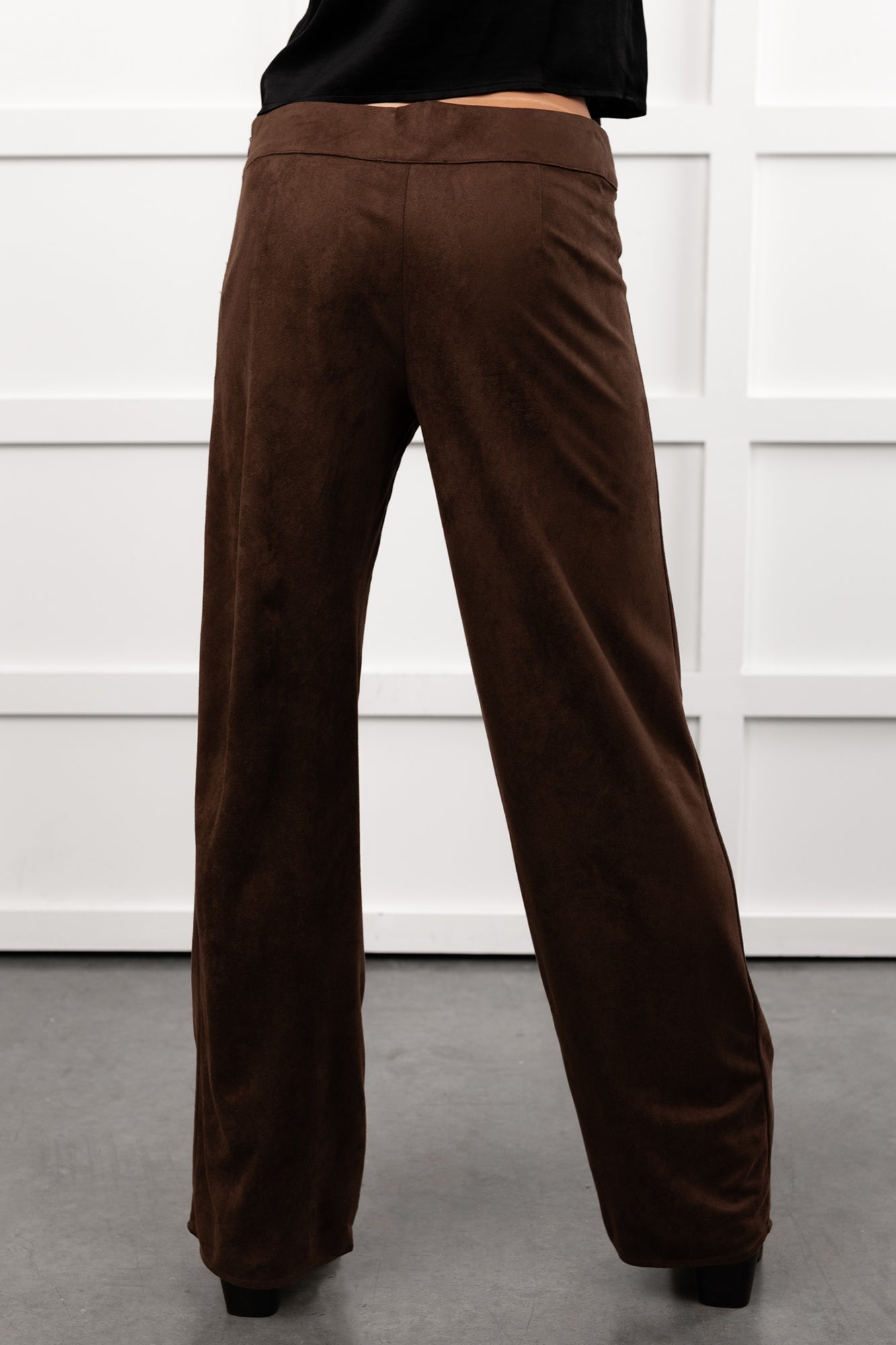 Unmatched Charm Lace-Up Suede Pants (Brown) - NanaMacs