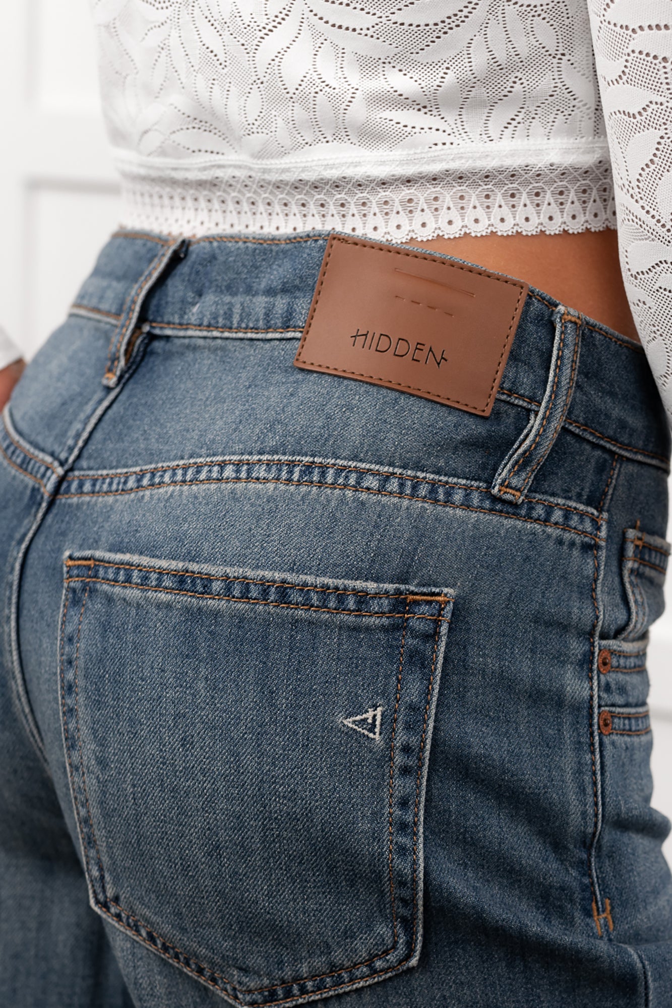 Elise Vintage Baggy Wide Leg Hidden Jeans (Medium) - NanaMacs