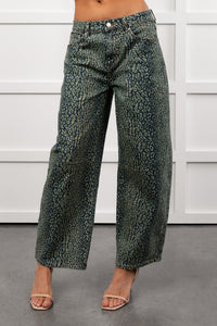 Boden Leopard Wide Leg ANWND Jeans (Denim) - NanaMacs