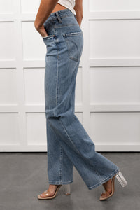 Graysen Wide Leg Mica Denim Jeans (Penn Blue) - NanaMacs