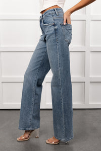 Graysen Wide Leg Mica Denim Jeans (Penn Blue) - NanaMacs