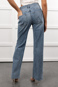 Graysen Wide Leg Mica Denim Jeans (Penn Blue) - NanaMacs