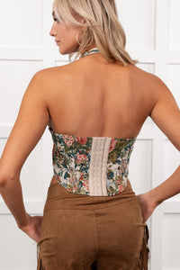 Thrive In Color Floral Halter Crop Top (Multi) - NanaMacs