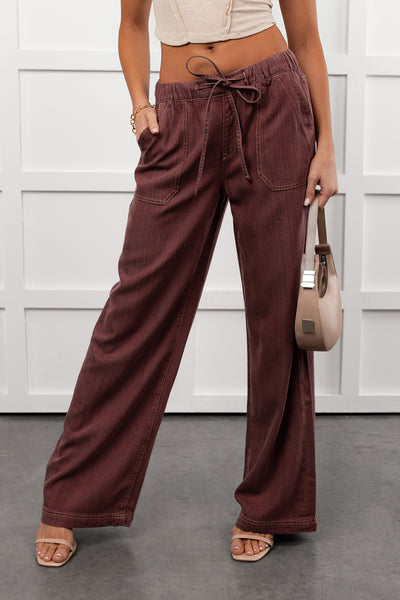 Cherry Lane Drawstring Wide Leg Pants (Matisse) - NanaMacs