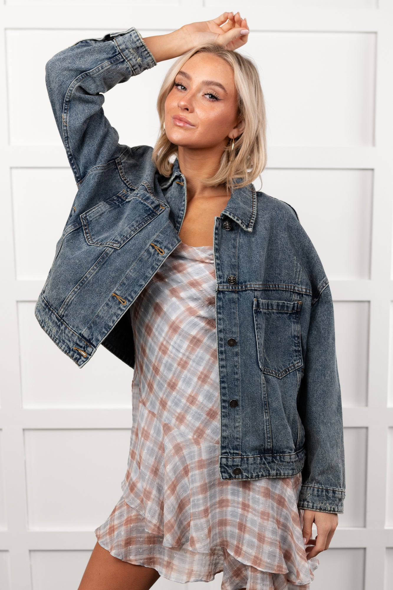 Backroad Wishes Washed Denim Jacket (Medium Wash) - NanaMacs