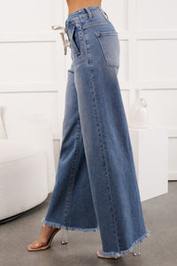 Barnes High Rise Wide Leg Risen Jeans (Light)
