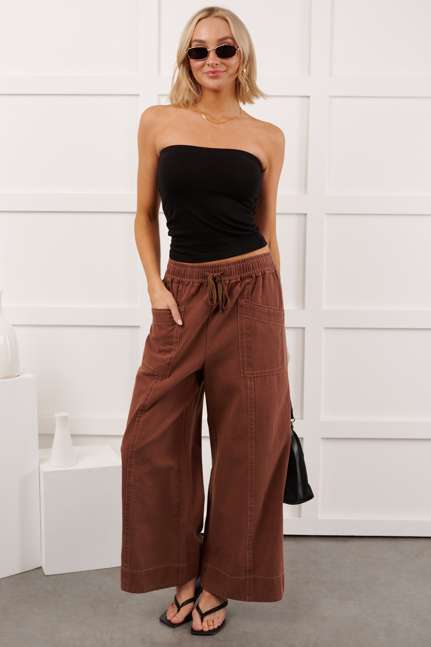 Endless Summer Strapless Solid Top (Black)